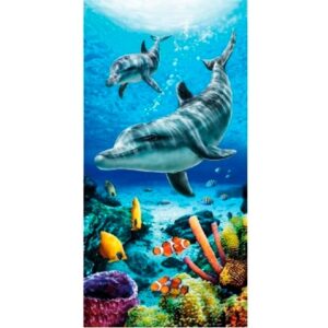 Dohler Dolphin & Nemo Print Beach Towel