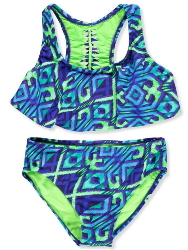 Breaking Waves Girls Two-Piece Swimsuit