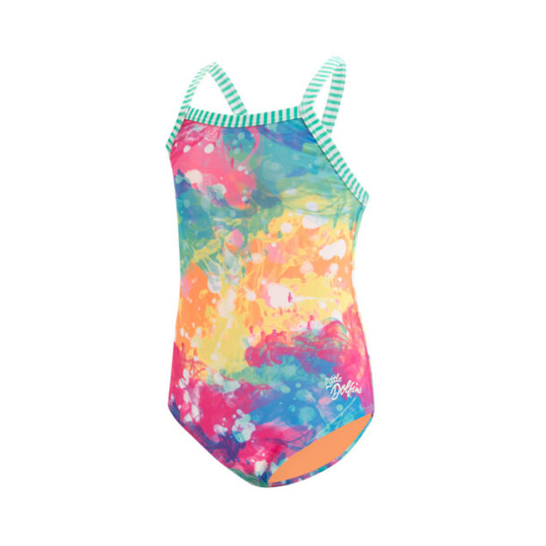 Dolfin Toddler Girls Swimsuit- Rainbow Drop - Image 2