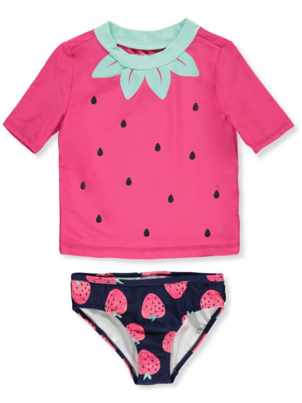 Carter's Girls Strawberry Rash Guard Set