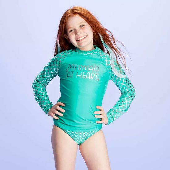 long sleeve mermaid swimsuit